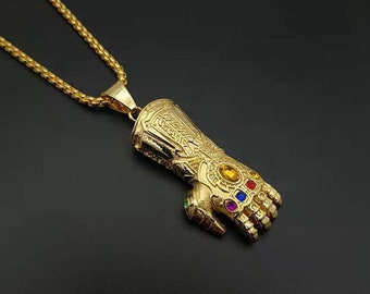 Thanos Avengers Infinity War Necklace Thanos Glove Pendants