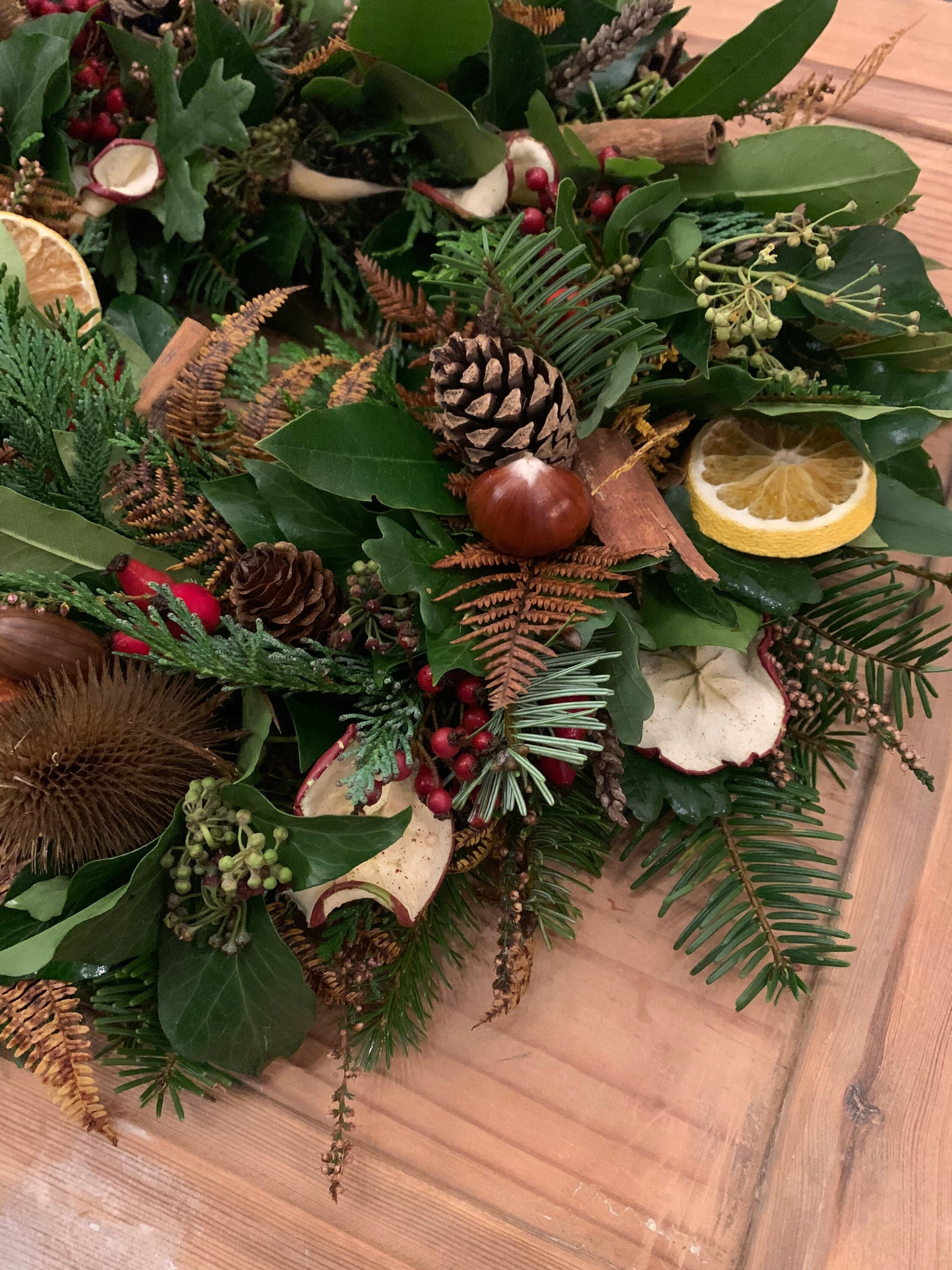 Fresh Christmas Wreath Natural Etsy UK
