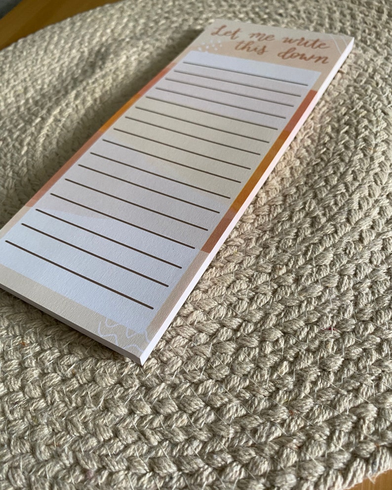 Desk Pad List Pad Shopping List Market List Notepad Memo Pad List Notepad Grocery List Skinny Notepad To Do List
