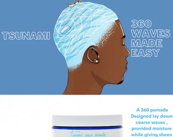 4.oz Tsunami Wave Butta | Mango Shea Butter | Fully Organic Wave Pomade | coarse wavers | wavy hair | mango butter moisturizer | hair butter