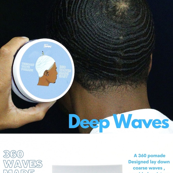 Tsunami 360 Wave Pomade - Transform Your Waves with  - Nourishing Hair Pomade for Perfect Waves