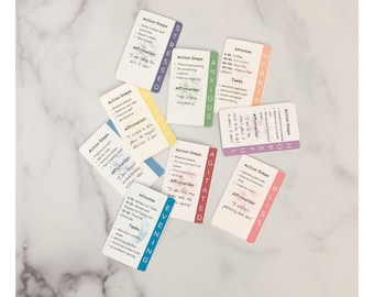 Printable Planner Cards:  Mood, Affirmation, Morning/Evening Routine (for Vertical, Side-Loading Planner Pockets)