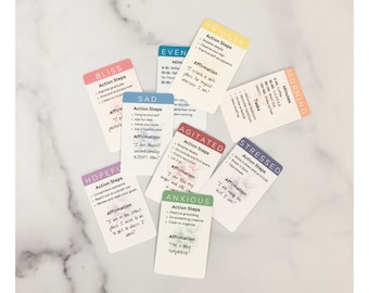 Printable Planner Cards:  Mood, Affirmation, Morning/Evening Routine (for Vertical, Top-Loading Planner Pockets)