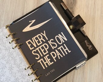 Printable Planner Dashboard - Lao Tzu Quote - Inspirational - A5 - Happy Planner Size - 7 x 9.25 - Letter Size