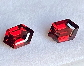 Red Garnet Fancy Shape Pair 8mm – Natural 2.35 Carat January Birthstone for Earrings