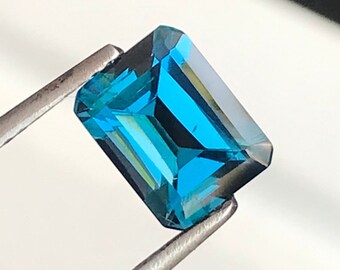Natural London Blue Topaz Royal Blue Octagon 8mm 2.30Ct December Jewelry Gemstone