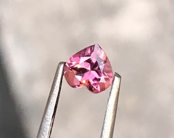 Pink Tourmaline Heart Cut 5mm 0.45 Ct Natural October Birthstone Gemstone for Jewelry