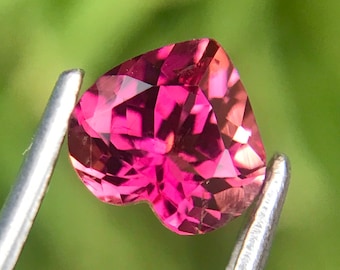 Pink Tourmaline Heart Cut 6mm 1.00 Carat Natural October Birthstone Gemstone for Jewelry