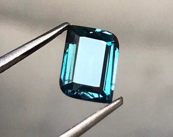 Topacio azul de Londres natural de lujo, 9,5 mm, 1,80 ct, piedra de nacimiento de diciembre para joyería