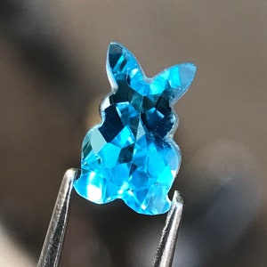 Natürliche Schweizer Blautopas Kaninchenschliff 9 mm 2.40Ct Dezember Geburtsstein für Schmuck
