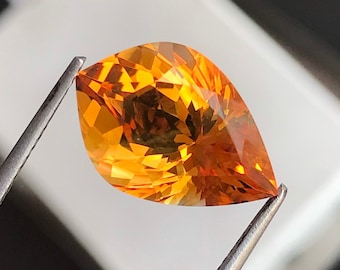 天然イエローシトリンロゼンジ 18mm 5.00カラット 11月の誕生石