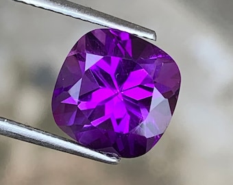 Natural Amethyst - 10 MM Amethyst Cushion - 4.30 Carat - Amethyst Gemstone - February Birthstone - Amethyst For Jewelry - Purple Amethyst.