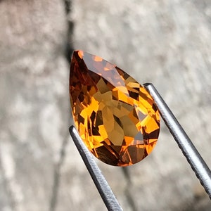 Natürliche Gelbe Citrin Birne 12 mm 2,65 Ct November Birthstone für Schmuck
