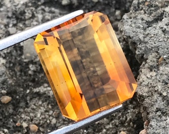 ブレイズオレンジシトリン宝石：18.90カラットファンシーオクタゴン