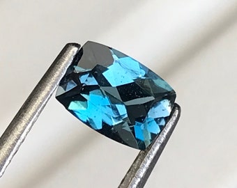 Natural London Blue Topaz Elongated Cushion Gemstone (7 MM, 0.90 Ct) December Birthstone