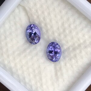 Natural Tanzanite - Tanzania Mines - 7.5 MM Tanzanite Oval - Tanzanite Oval Cut - Tazanite 2.35 Carat Pair - December Birthstone.