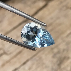Natural Unheated Aquamarine - Loupe Clean - IGITL Certified - 9 MM Aquamarine Pear -March Birthstone - Aquamarine For Jewellery - 1.30 Carat