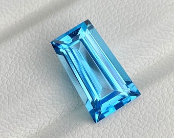 Natural Swiss Blue Topaz Blue Fancy 12MM 1.75Ct December Birthstone Jewelry Gemstone