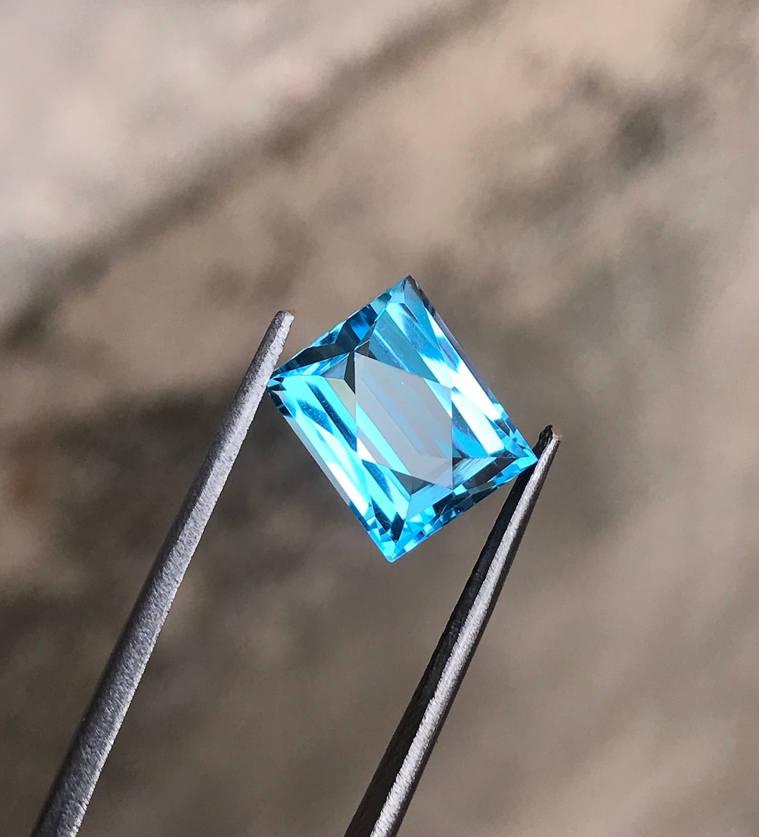 Natural Sky Blue Topaz - Sky Blue Topaz 10 MM Rectangle- Gemstone for ...