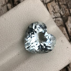 Natural Unheated Aquamarine - 13 MM Aquamarine Heart Shape - 6.45 Carat - March Birthstone - Aquamarine For Jewellery - Aquamarine Heart Cut
