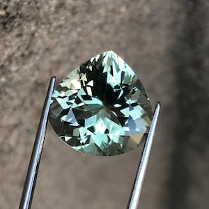 Natural Prasiolite - 16 MM Prasiolite Heart - Prasiolite Heart Cut - 12.35 Carat Prasiolite - February Birthstone - Prasiolite For Jewellery