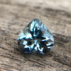 Natural unheated Aquamarine - 6 MM Aquamarine Heart Shape - March Birthstone - 0.70 Ct - Aquamarine For Jewellery - Aqua Blue aquamarine