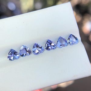 Narural Tanzanite - 4 MM tanzanite Heart Shape Lot - December Birthstone - 1.60 Carat Tanzanite Lot - 6 Pcs Lot - Tanzanite For Jewellery.