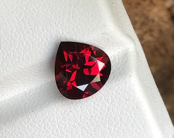 Red Garnet Heart 8.5mm 2.55 Carat January Birthstone Loose Gemstone for Custom Jewelry