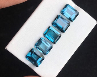 Natural London Blue Topaz Blue Octagon 9mm 3.00Ct December Birthstone Jewelry