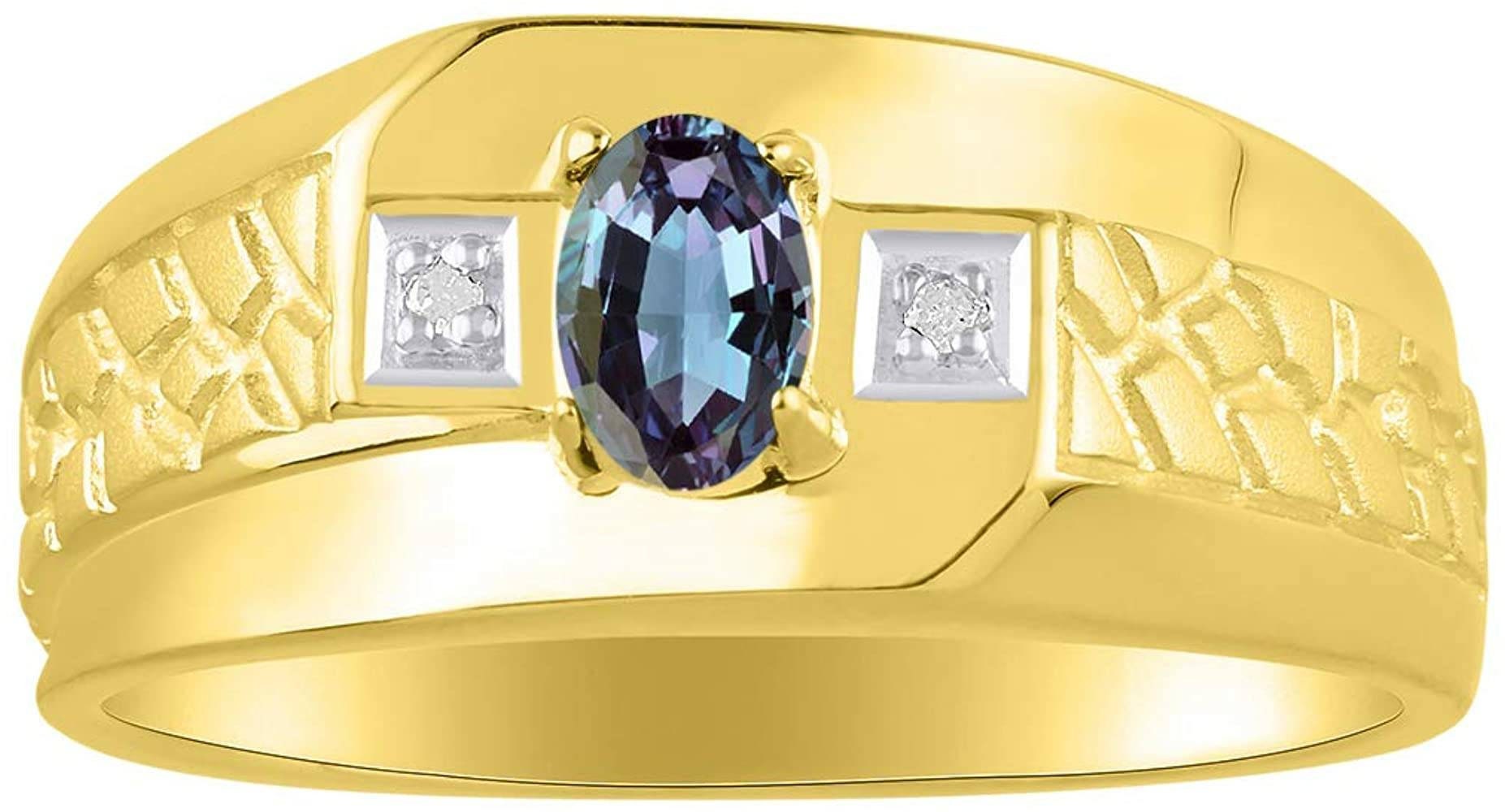Alexandrite Ring Alexandrite Men's Ring Alexandrite Etsy