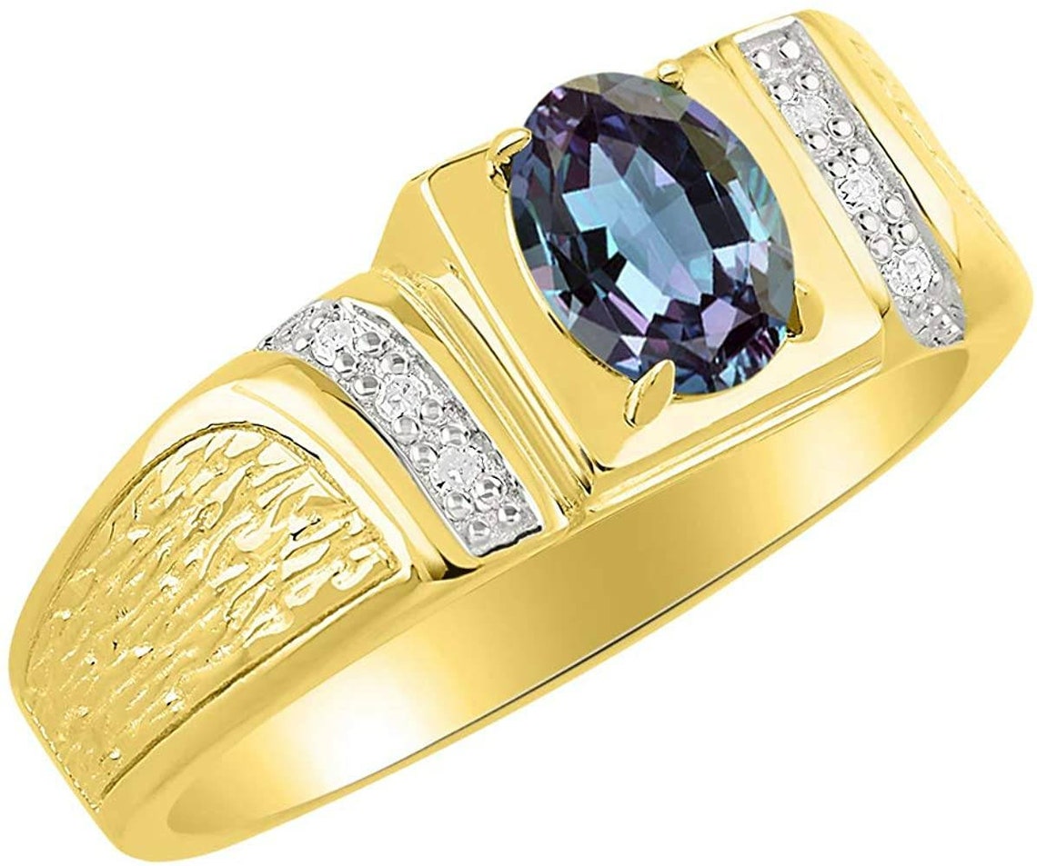 Alexandrite Ring Alexandrite Men's Ring Alexandrite Etsy