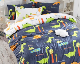Brown Blue Decorative Quilted 2 Piece Coverlet Set with Pillow Sham Lunarable Dino Bedspread Cartoon Style Drawing of Little Dinosaur Walking Prehistoric Jungle and Volcano Illustration Twin Size Brown Blue Decorative Quilted 2 Piece Coverlet Set with Pillow Sham Lunarable Dino Bedspread Cartoon Style Drawing of Little Dinosaur Walking Prehistoric Jungle and Volcano Illustration Twin Size