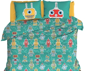 robot crib bedding
