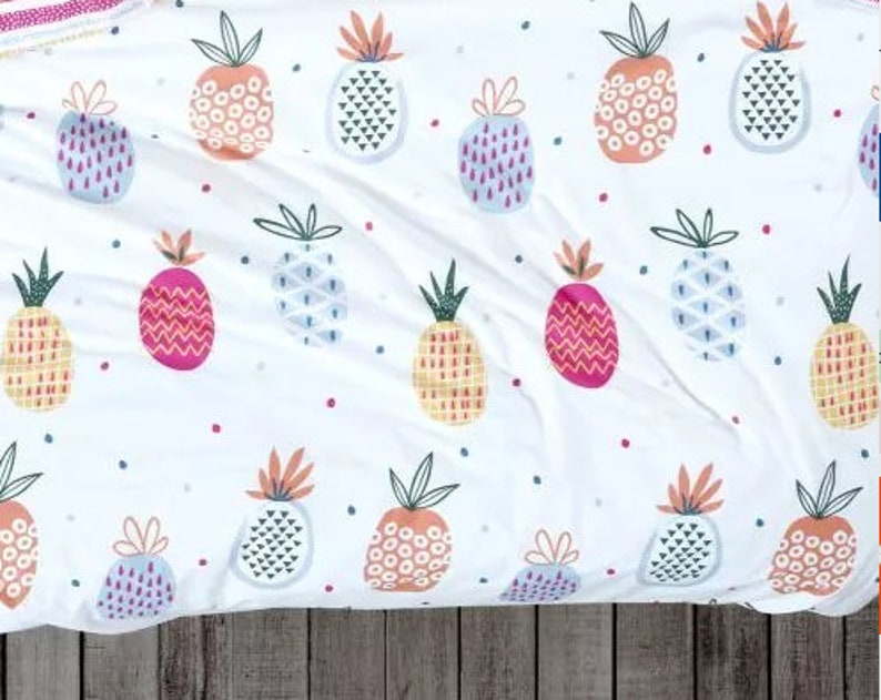 Pure Cotton Queen Twin Pineapple Bedding Set / Kids Duvet Etsy