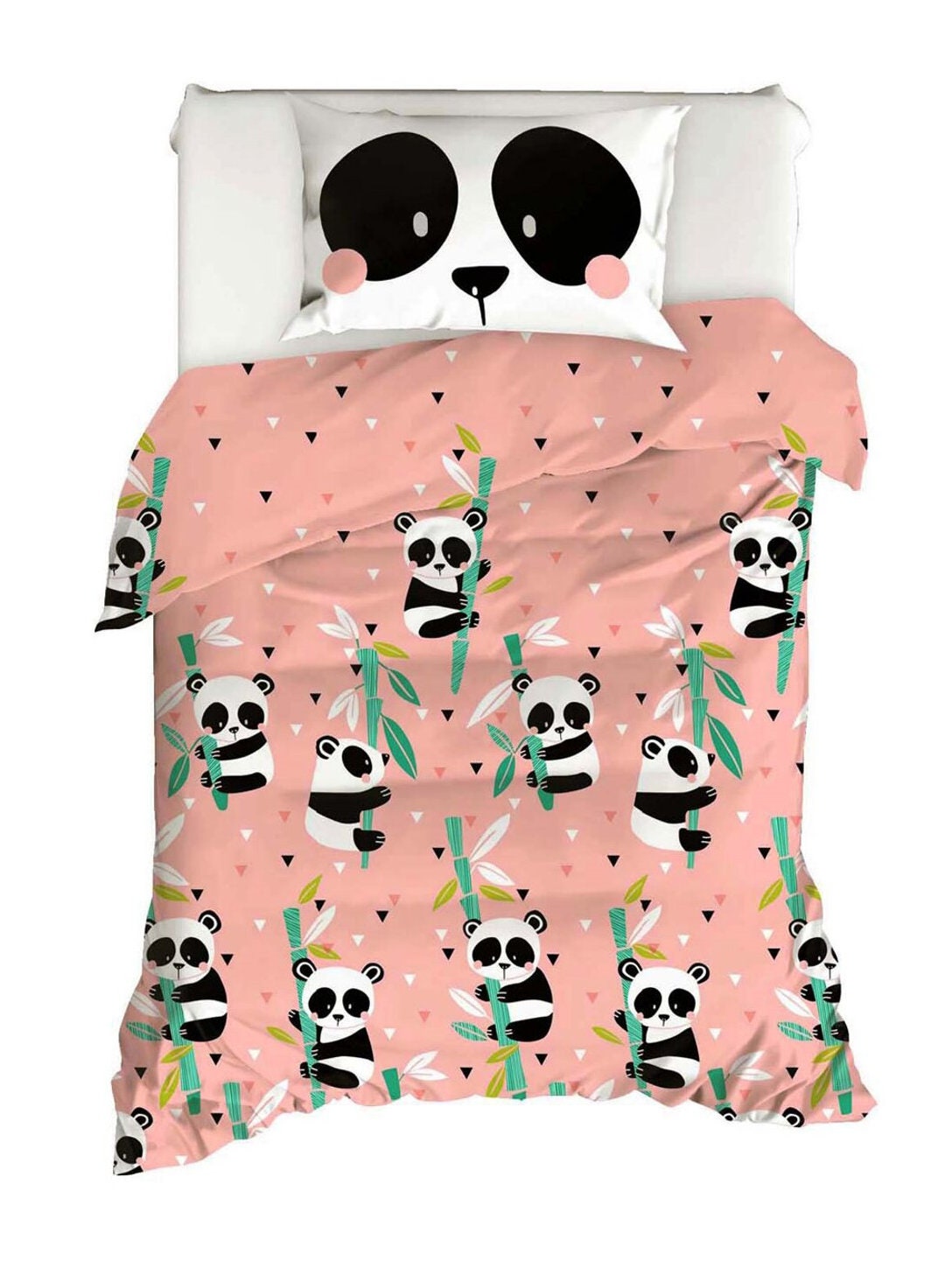 Pure Cotton Twin Single Panda Bedding Set / Kids Panda Duvet Etsy New