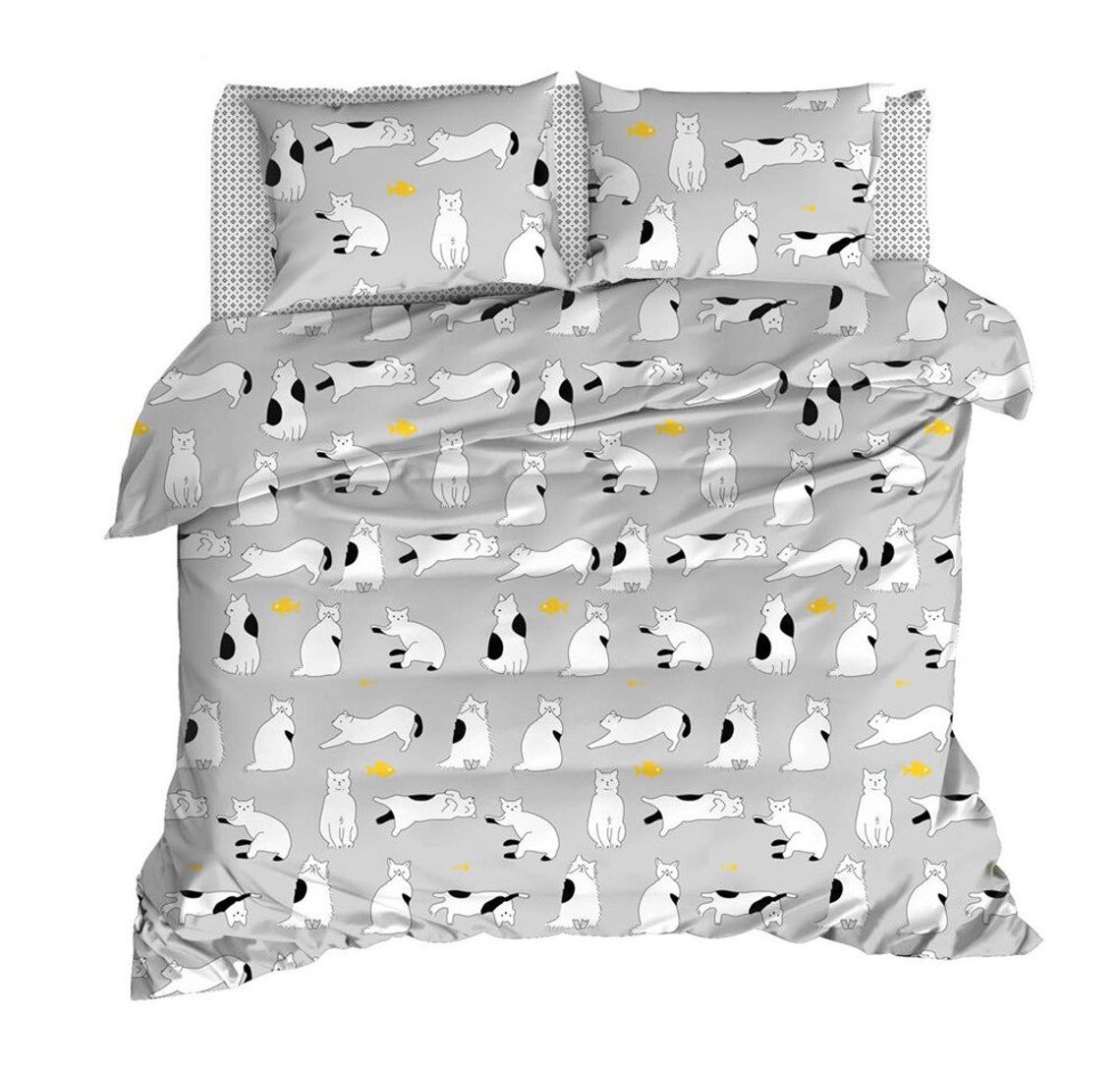 Bed Sheet Included Pure Cotton Cats Queen Duvet Cover Set / Etsy
