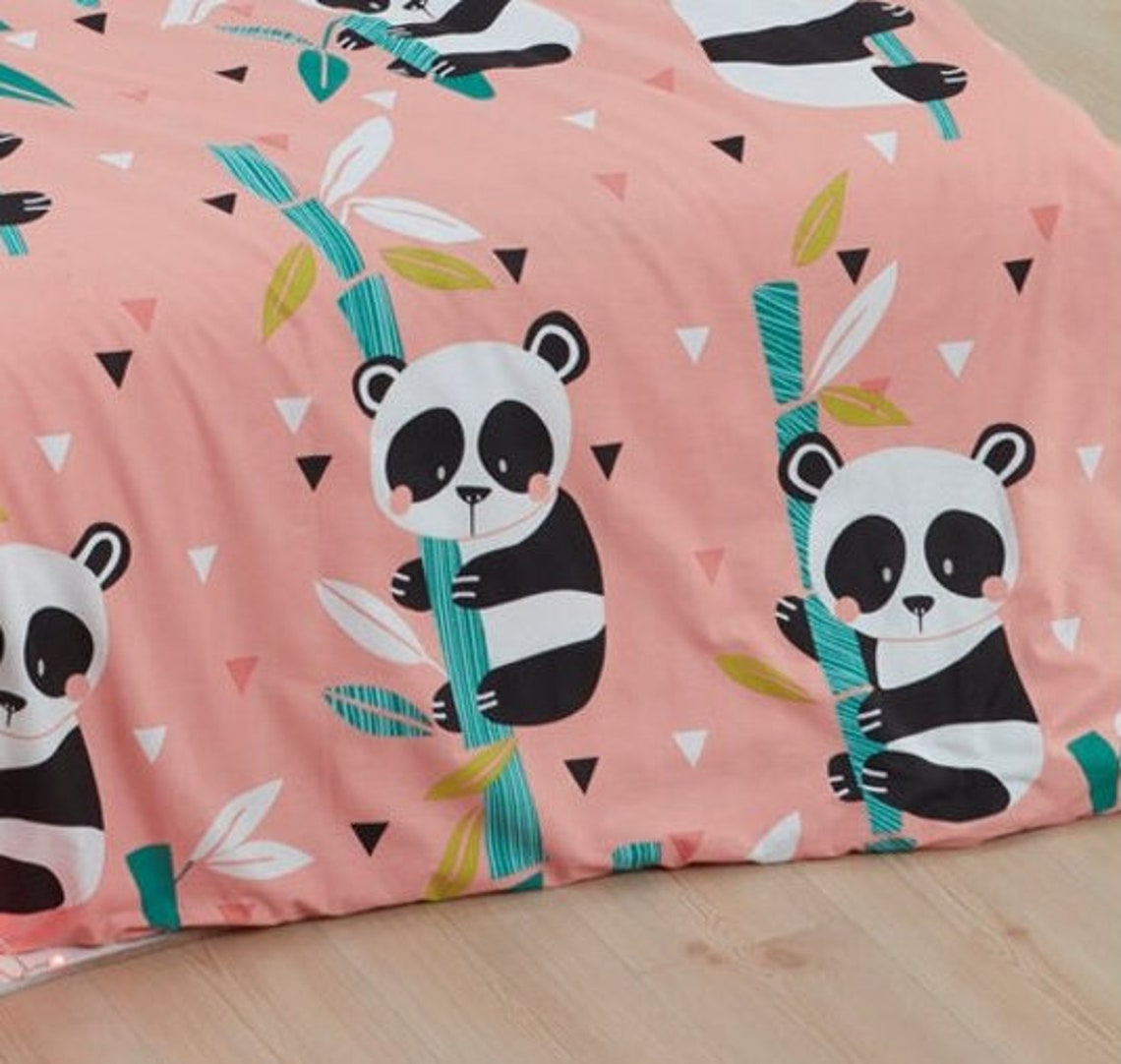 Pure Cotton Twin Single Panda Bedding Set / Kids Panda Duvet Etsy New