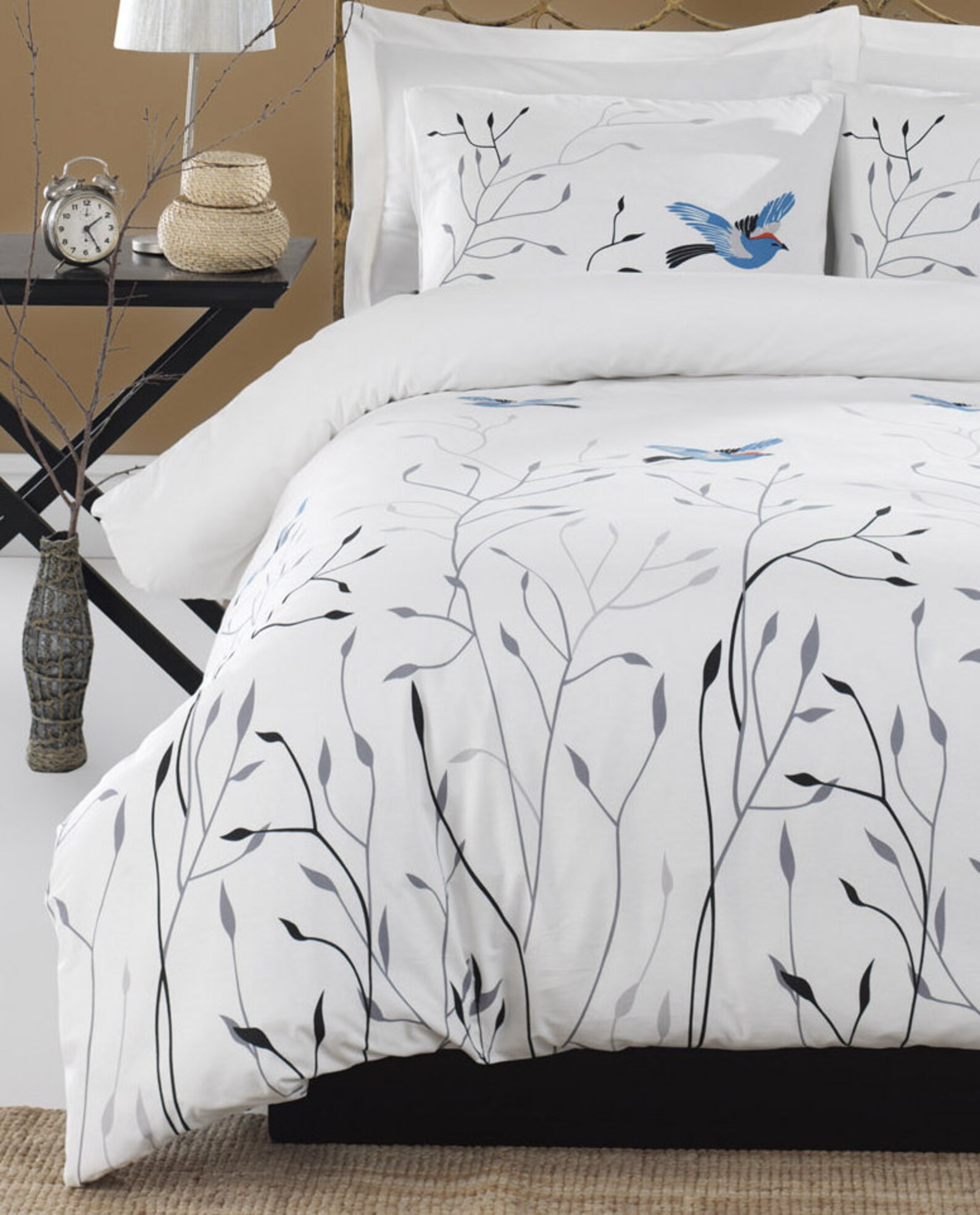 Birds 100 Cotton Queen Bedding Set / Bird Queen Duvet Cover Etsy