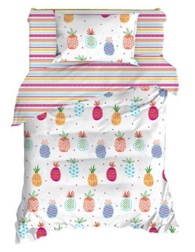 Pure Cotton Queen Twin Pineapple Bedding Set / Kids Duvet Etsy
