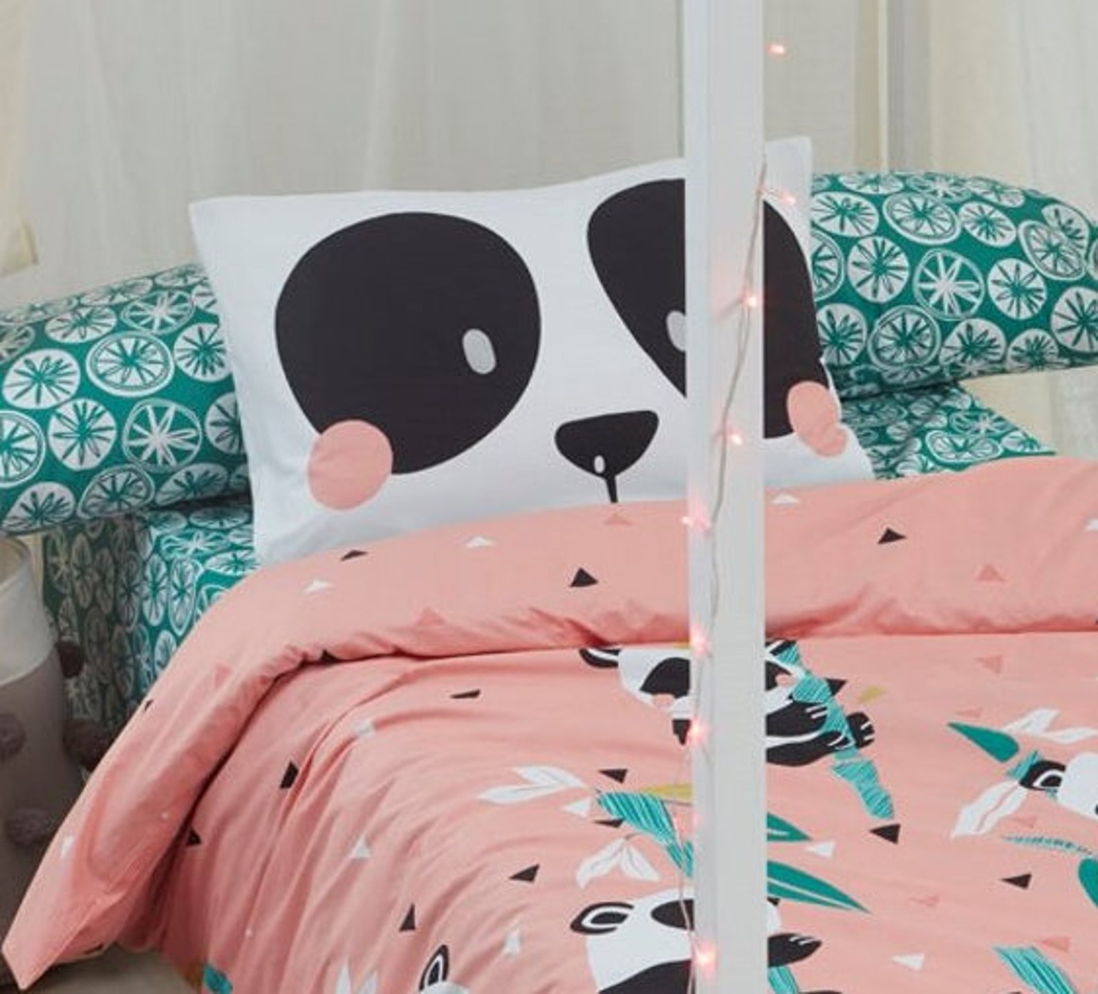 Pure Cotton Twin Single Panda Bedding Set / Kids Panda Duvet Etsy