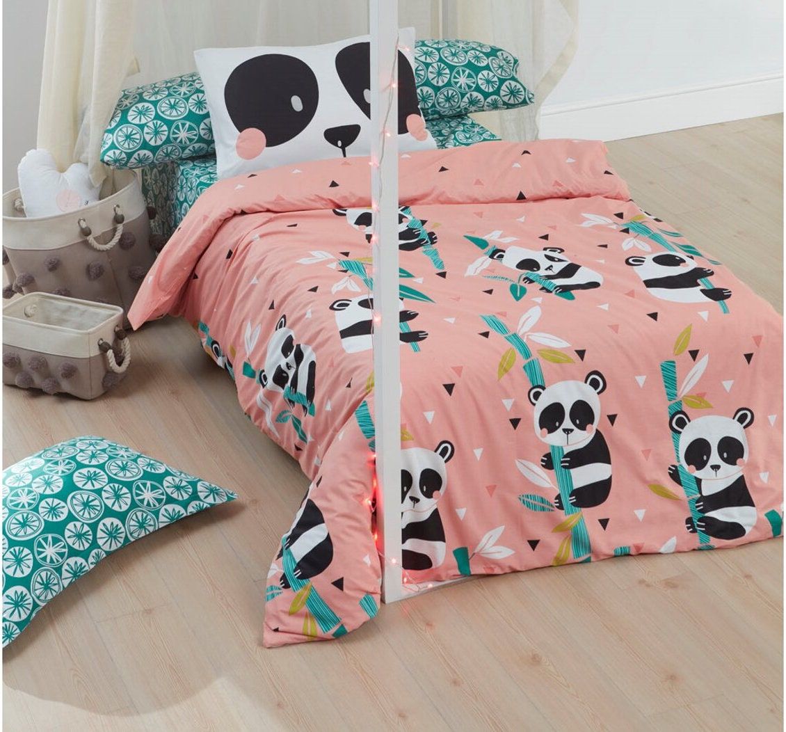 Pure Cotton Twin Single Panda Bedding Set / Kids Panda Duvet Etsy New