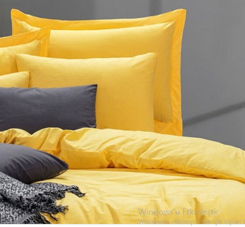 Yellow Full Double Twin Cotton Bedding Set / Yellow Full Etsy