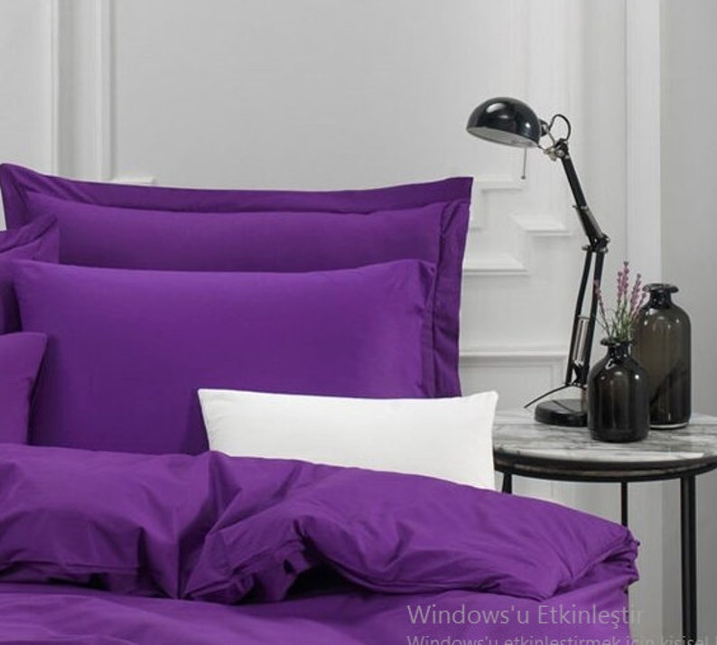 Purple Cotton Full Twin Bed Sheets Set / Purple Romantic Girls Etsy