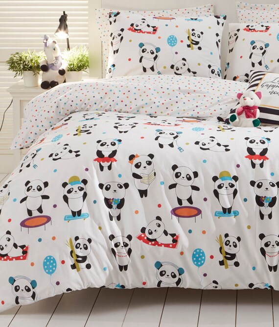 Pandas Bedding Set / Twin Panda - Etsy