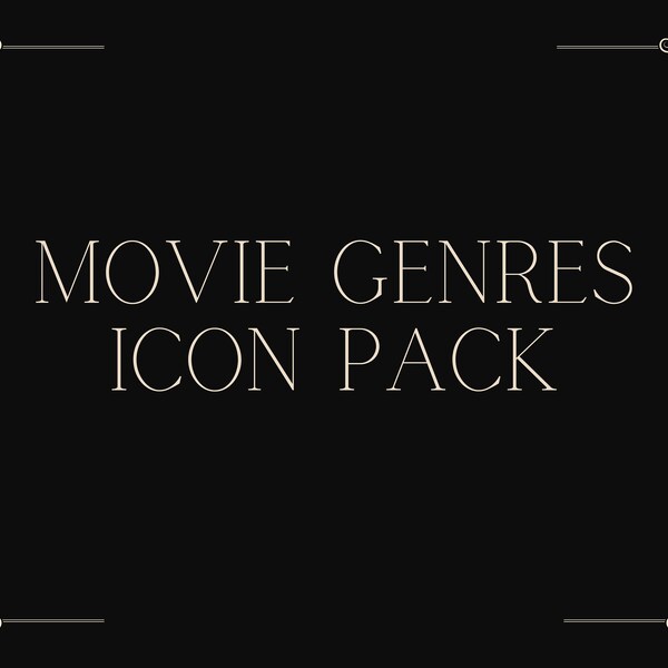 Cinematic Collection: Movie Genres Folder Icons for Organized Entertainment Windows and MAC | Instant download | Goodnotes Notion Notability