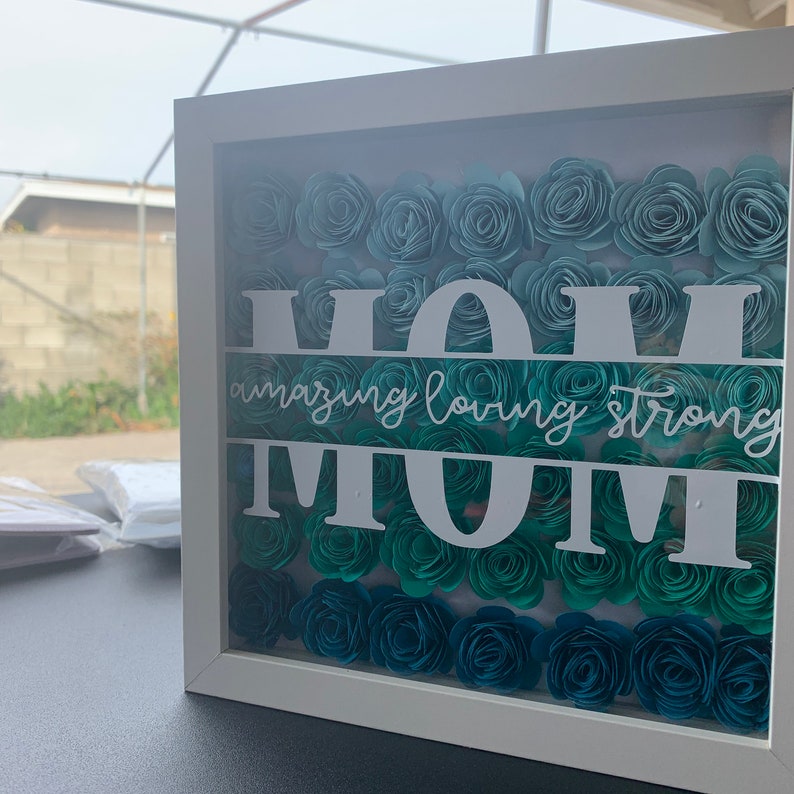 Mothers Day Shadow Box Mother Floral Shadow Box Custom Etsy