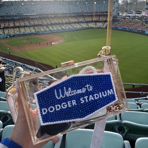 Customized Clear Acrylic Bag, Clear Acrylic Clutch, Clear Stadium Approved Bag, Clear Crossbody Bag, Dodgers Clear Stadium Bags