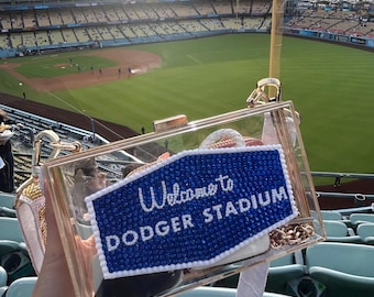 Customized Clear Acrylic Bag, Clear Acrylic Clutch, Clear Stadium Approved Bag, Clear Crossbody Bag, Dodgers Clear Stadium Bags