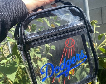 Customized Clear Dodger Bag, Clear Stadium Approved Bag, Clear Crossbody Bag, Dodgers Clear Stadium Bag, RTS