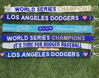 Dodgers Hand Beaded Purse Straps, Gameday Purse Straps
